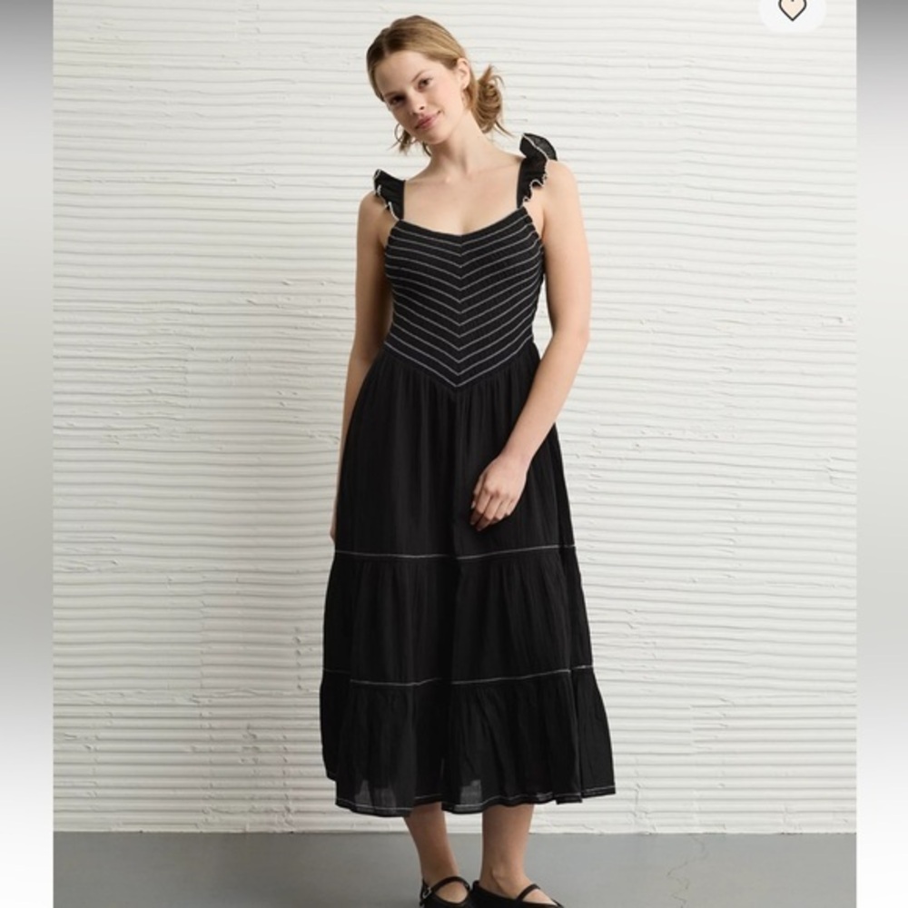 NWT AE Bella Flutter Sleeve Midi Dress